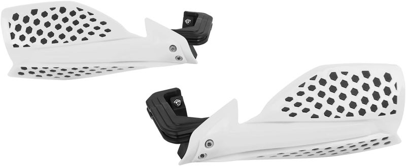 HAONEL Universal Dirt Bike Handguards 7/8" 22mm Plastic Motorcycle Handlebar Lever Hand Protector Accessories for Off-Road Motocross Enduro ATV Pit Bike(White and Black) - Image 1